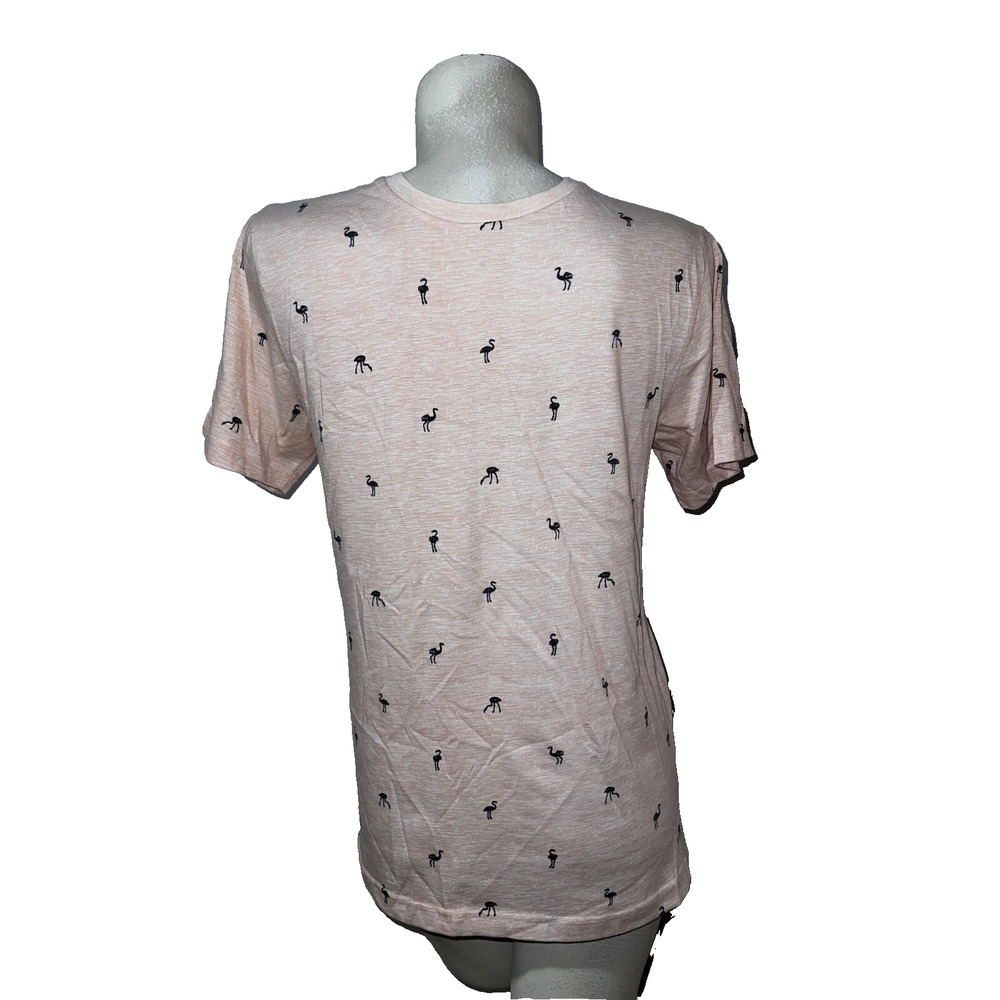 Denim & Flower Ricky Singh Top Men's Size M Pink Graphic Vacation SS Tee Shirt